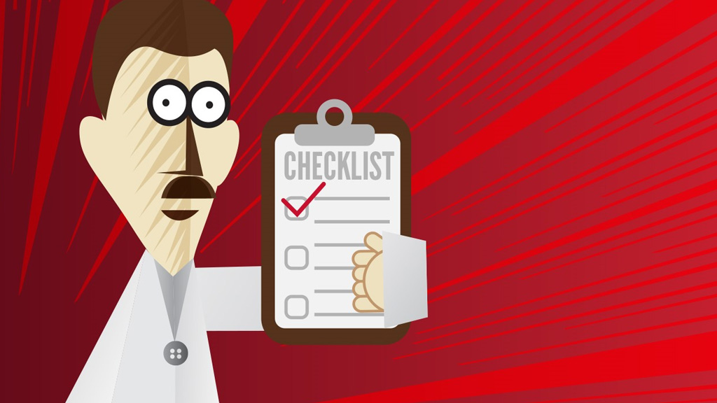 researcher with a checklist 